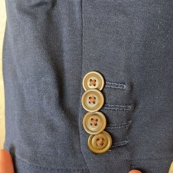 NWT Lands End Mens Ponte Knit Sport Blazer Radiant Navy Size L Large - Picture 5 of 12